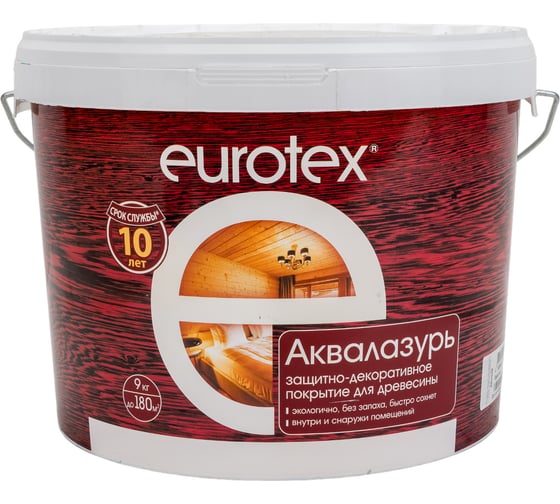 Лак акриловый Eurotex белый 9 кг 1/2 24782