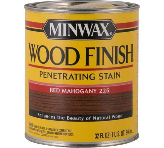 Морилка Minwax WF 225 Красный махагон 946 мл 70007 1