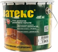 Защитно-декоративное покрытие для дерева АКВАТЕКС 2 в 1 полуматовое, орех, 3 л 545