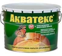 Защитно-декоративное покрытие для дерева АКВАТЕКС 2 в 1 полуматовое, палисандр 10 л 550