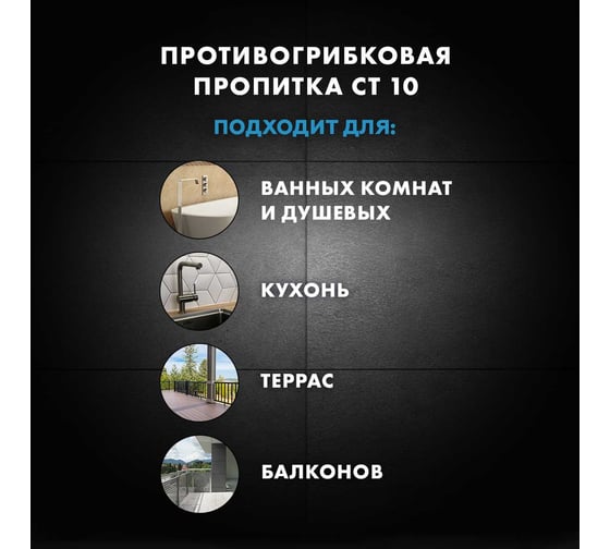 Противогрибковая водоотталкивающая пропитка для швов Церезит CT 10 1 кг 12/96/480 17458 1060333