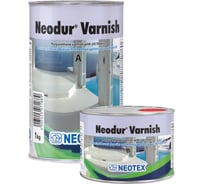 Полиуретановый УФ стойкий прозрачный глянцевый лак NEOTEX Neodur Varnish A+В 5 кг 11783600