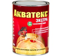Защитно-декоративное покрытие для древесины Акватекс Экстра груша, полуглянцевое, 0.8 л 13856