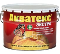 Защитно-декоративное покрытие для древесины Акватекс Экстра орех, полуглянцевое, 10 л 13887