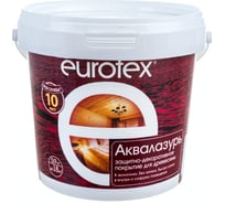 Защитно-декоративное покрытие для древесины покрытие Eurotex Аквалазурь белый 0.9 кг 15634