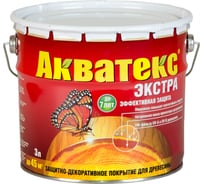 Защитно-декоративное покрытие для древесины Акватекс Экстра олива, полуглянцевое, 3 л 135100