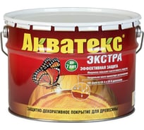 Защитно-декоративное покрытие для древесины Акватекс Экстра Палисандр, полуглянцевое, 10 л 13888