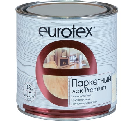 Паркетный лак Eurotex Premium полуматовый 0.8 л 6 15864