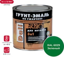 Грунт-эмаль по ржавчине Dali 3 в 1 зеленая RAL 6029 0.75 л 6 19300 16136787