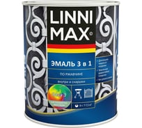 Эмаль алкидно-уретановая LINNIMAX по ржавчине 3 в 1 База 3 0,69 л 948105247