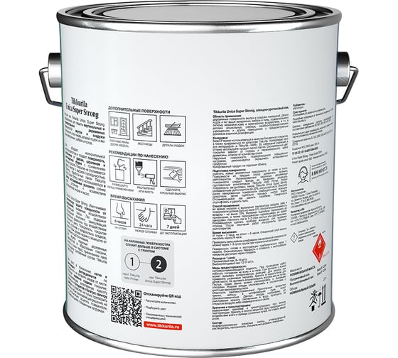 Универсальный лак Tikkurila UNICA SUPER STRONG EP полуматовый, 2.7л 700014012