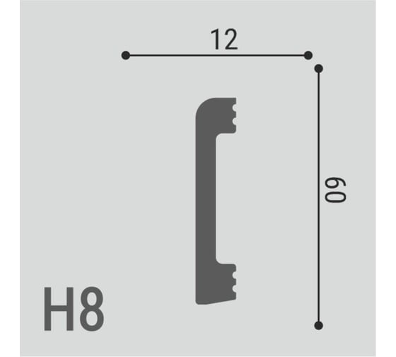 Плинтус напольный Де-БагетXPS POLYMER Н8 00-00107724