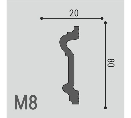 Молдинг Де-Багет XPS POLYMER М8 80/20 00-00107727