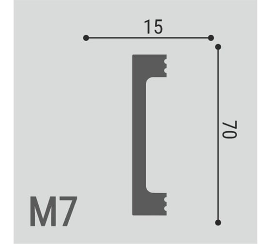 Молдинг Де-Багет XPS POLYMER М7 70/15 00-00107725