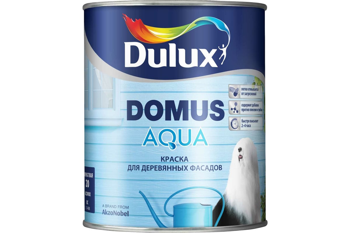 Краска для деревянных фасадов DULUX DOMUS AQUA на водной основе ...