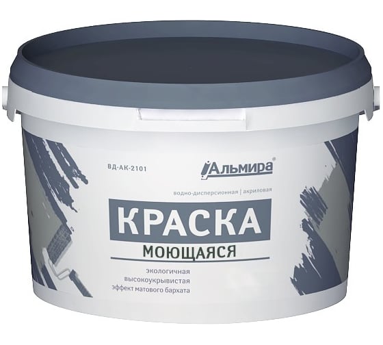 Краска Альмира Супербелая интерьерная моющаяся 14 кг БП-00000061