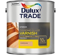 Однокомпонентный лак на водной основе DULUX DIAMOND GLAZE суперпрочность, глянцевый 5л 5091367