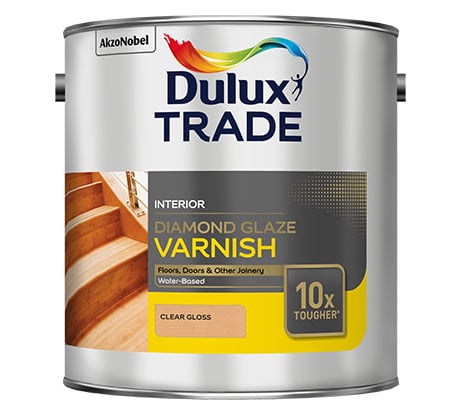Однокомпонентный лак на водной основе DULUX DIAMOND GLAZE суперпрочность, глянцевый 5л 5091367