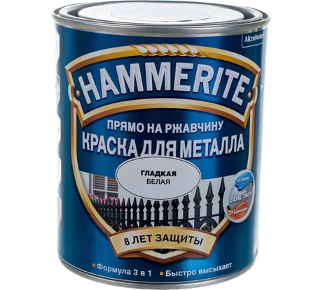 Гладкая эмаль Pinotex SMOOTH по ржавчине, белая, 0.75 л 5819992