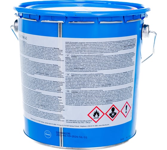 Эпоксидная краска TIKKURILA INDUSTRIAL ТЕМАКОУТ RM 40 TVH 14,4 л 16173260370