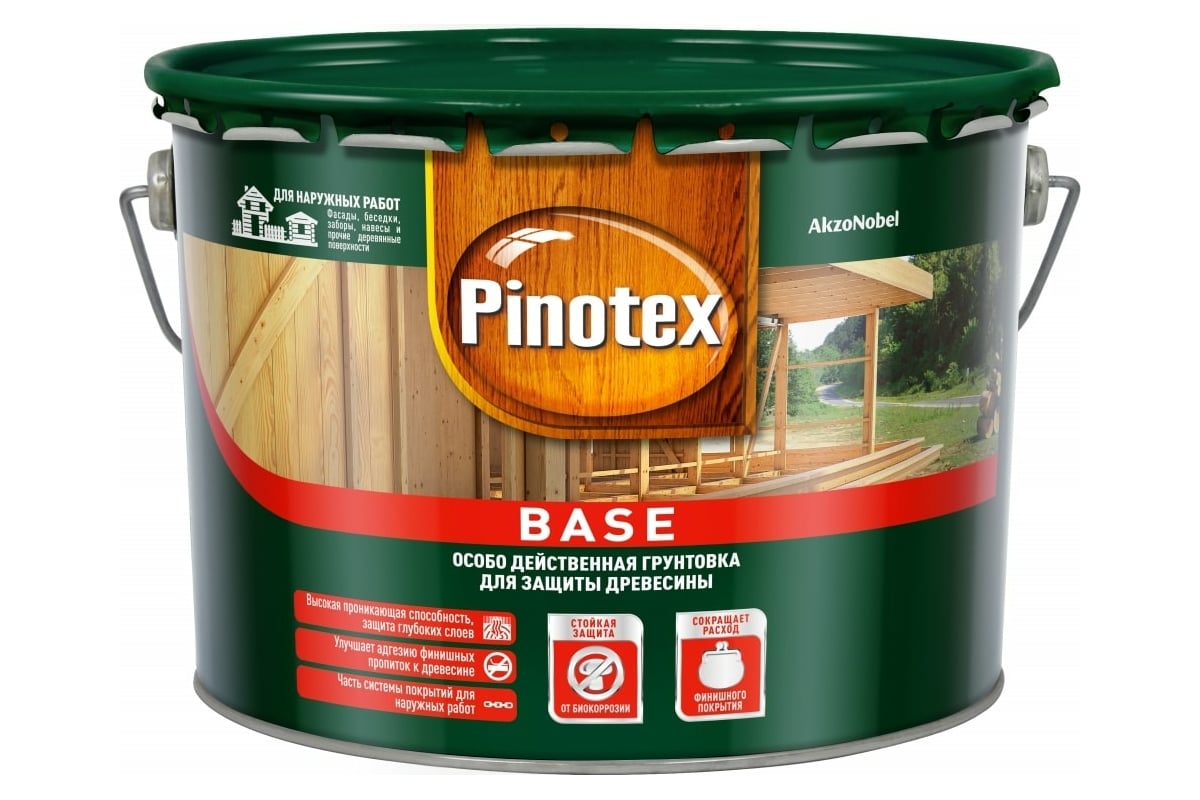 Особо действенная деревозащитная грунтовка PINOTEX BASE 1 л 5195600 ...