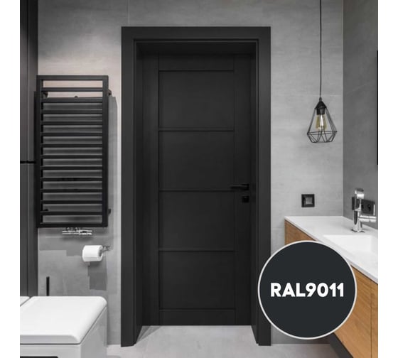 Грунт-эмаль 3 в 1 KOVALI матовая Графитовая черная RAL 9011 (2,4кг) kov3.2.5.C.9011.2.4mat
