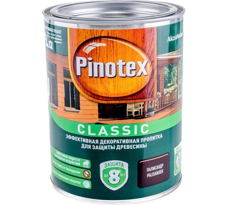 Декоративная пропитка для защиты древесины PINOTEX CLASSIC NW (палисандр; 1 л) 5195451