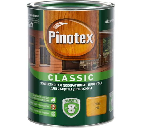 Декоративная пропитка для защиты древесины PINOTEX CLASSIC NW (сосна; 1 л) 5234308