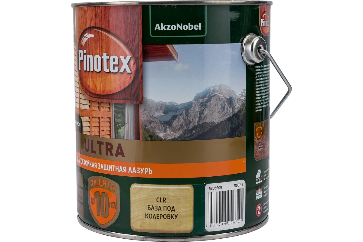 Влагостойкая защитная лазурь для древесины PINOTEX ULTRA NW (база под ...