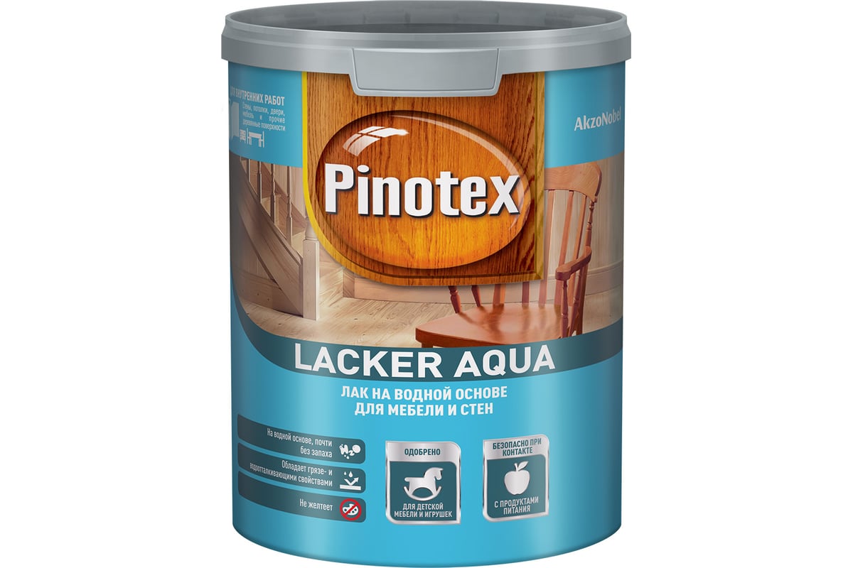 Лак для мебели и стен PINOTEX LACKER AQUA 70 (на водной основе; для  внутренних работ; глянцевый; 1 л) 5254084 - выгодная цена, отзывы,  характеристики, 1 видео, фото - купить в Москве и РФ