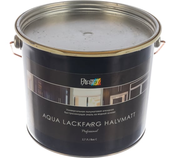 Эмаль Paritet Color Aqua Lackfarg Halvmatt Bas C 2,7 л PS0046