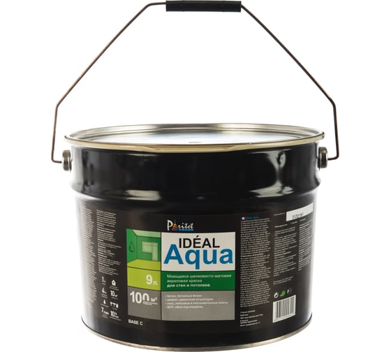 Краска для стен и потолков Paritet Color Ideal Aqua Base С 9L PA10006
