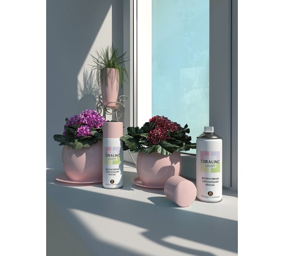 Декоративная аэрозольная краска CORALINO LIGHT Нежно розовый CL1009