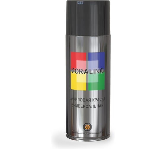 Аэрозольная краска CORALINO RAL9005 520 мл, 200 г, Черный Матовый С19505 1