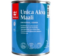 Краска TIKKURILA UNICA AKVA MAALI акрилатная для окон и дверей, полуглянцевая, база A 0,9л 47860010110