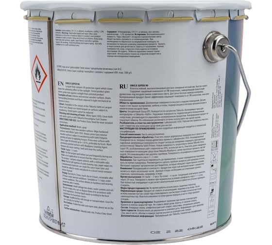 Лак TIKKURILA UNICA SUPER 90 алкидно уретановый универсальный износостойкий, высокоглянцевый 2,7л 55664040130