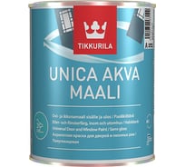 Краска TIKKURILA UNICA AKVA MAALI акрилатная для окон и дверей, полуглянцевая, база A 2,7л* 47860010130