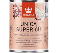 Лак TIKKURILA UNICA SUPER 60 алкидно уретановый универсальный, износостойкий, полуглянцевый 9л 55764040160