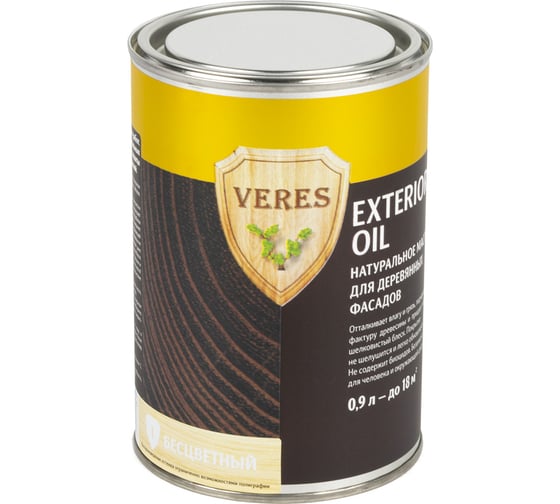 Масло Veres Oil Exterior для наружных работ №1 бесцветный 0.9 л 1/6 52287