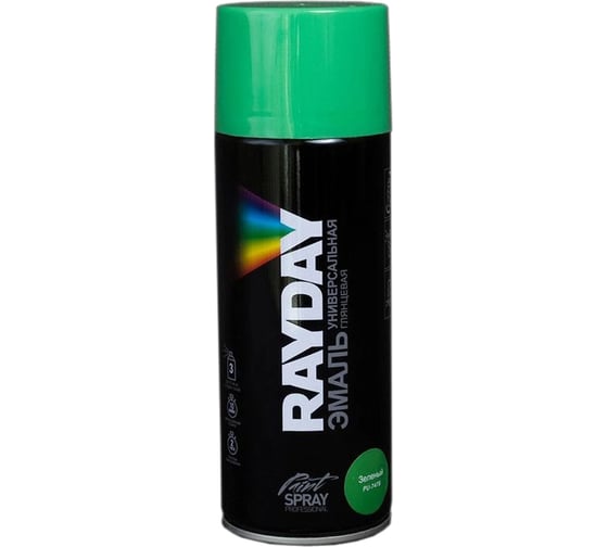 Акриловая краска аэрозоль Rayday зеленая 520 мл 12 PU-7479 135011 1