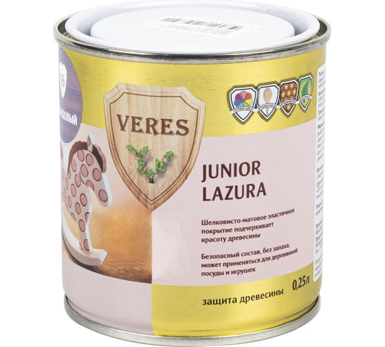 Пропитка Veres Junior Lazura №16 лавандовый 0.25 л 1/6 48847