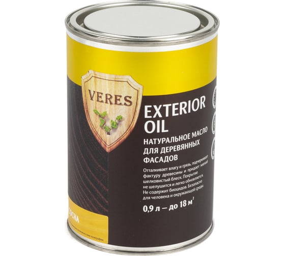 Масло Veres Oil Exterior для наружных работ №2 сосна 0.9 л 1/6 52305