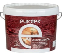 Защитно-декоративное покрытие для древесины Eurotex Аквалазурь сосна, полуглянцевое, 9 кг 22086