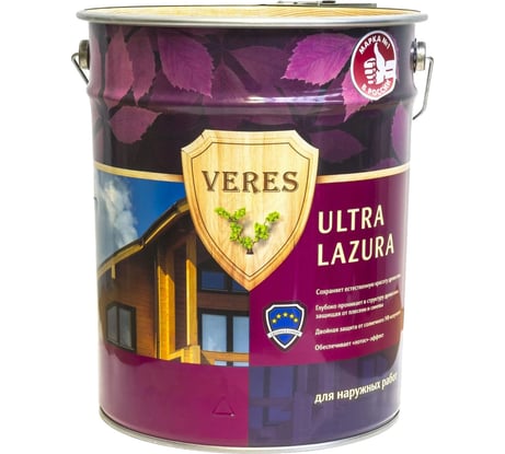 Пропитка Veres Ultra Lazura №12 белый 9 л 1 205696