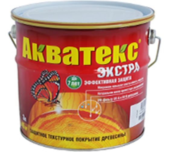 Защитно-декоративное покрытие для древесины Акватекс Экстра шиповник, полуглянцевое, 3 л 13868 1