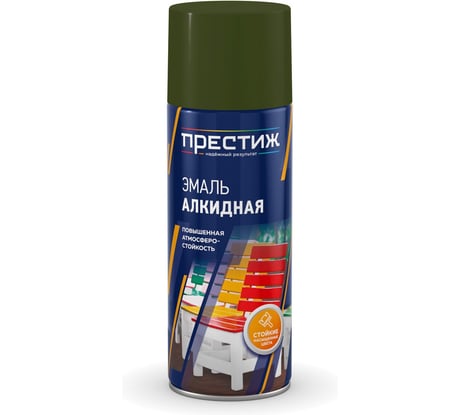 Краска ПРЕСТИЖ аэрозоль алкидная хаки 520 МЛ 44882