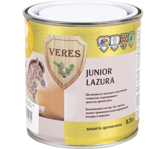 Пропитка Veres Junior Lazura №2 сосна 0.25 л 1/6 48851