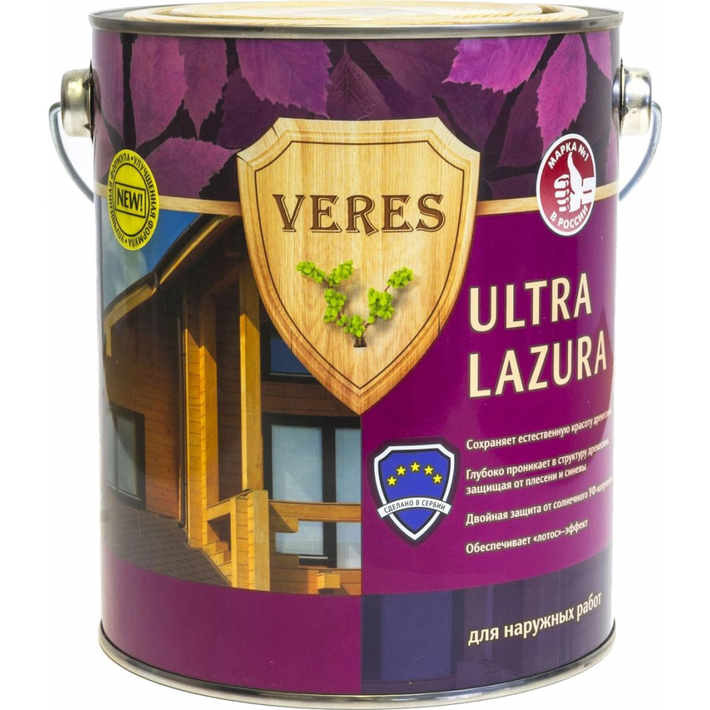 Пропитка  Ultra Lazura №4 орех 2.7 л 1/4 42042 - выгодная цена .