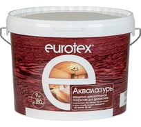 Защитно-декоративное покрытие для древесины Eurotex Аквалазурь дуб, полуглянцевое, 9 кг 22083