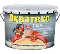 Защитно-декоративное покрытие для древесины Акватекс Гель груша 9 л 1 43783